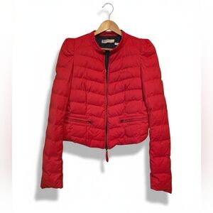 RedSoul Cropped Puffer Jacket Red | Lightweight Quilted Jacket | Size Medium
